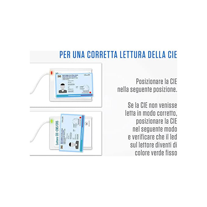 Atlantis Lettore CIE 3.0 SPID, Windows 10 11, Bianco, NFC USB