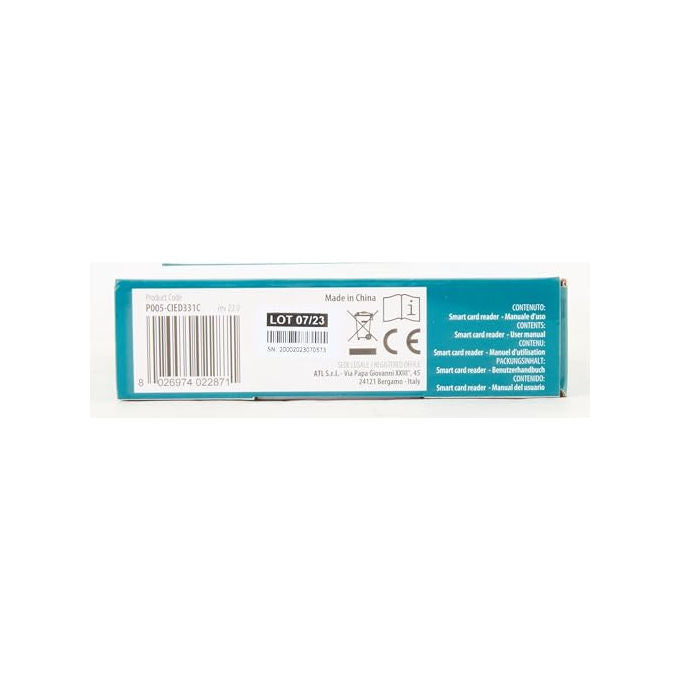 Atlantis Lettore CIE 3.0 SPID, Windows 10 11, Bianco, NFC USB