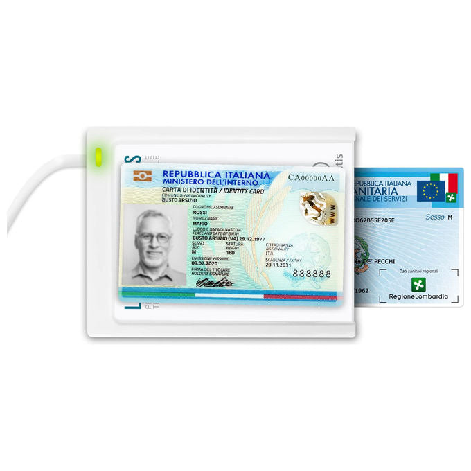 Atlantis Lettore CIE 3.0 SPID, Windows 10 11, Bianco, NFC USB