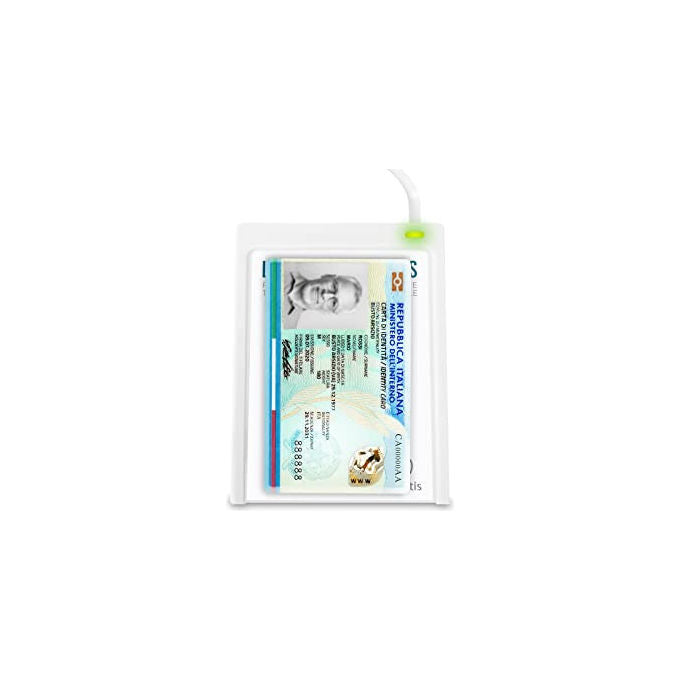 Atlantis Lettore CIE 3.0 SPID, Windows 10 11, Bianco, NFC USB