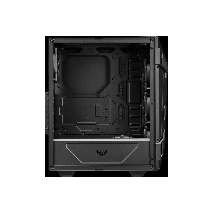 ASUS TUF Gaming GT301, case gaming ATX mid-tower con pannello laterale in vetro temperato, griglia frontale a nido d'ape, 3 ventole 120mm AURA, supporto cuffie e compatibilita' radiatori fino a 360mm