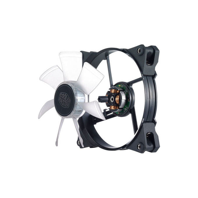 Cooler Master JetFlo 120 Ventilatore PC 12cm Nero e Bianco LED Raffreddamento Case