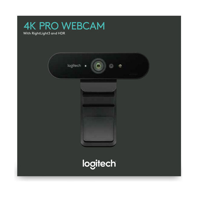 Logitech BRIO Webcam 4K Ultra HD PRO per Business, 13MP, 90fps, USB 3.2