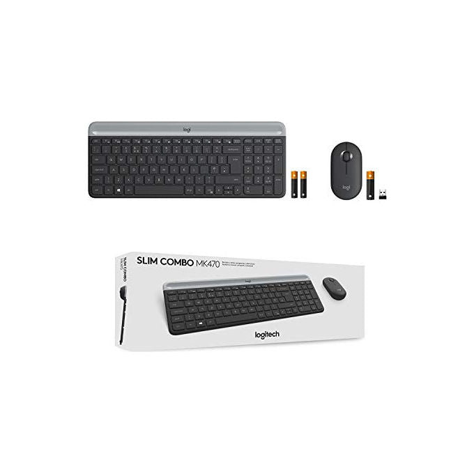 Logitech 920-009196 MK470 Kit Tastiera e Mouse Wireless Full-size QWERTY Italiano 1000 DPI colore Grafite