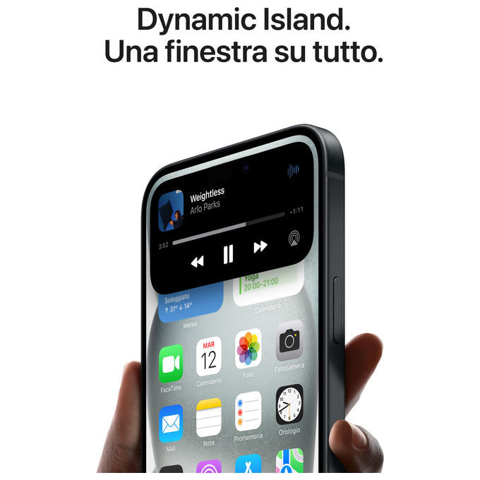 Apple iPhone 15 128GB Nero - Fotocamera 48MP, USB-C, Dynamic Island
