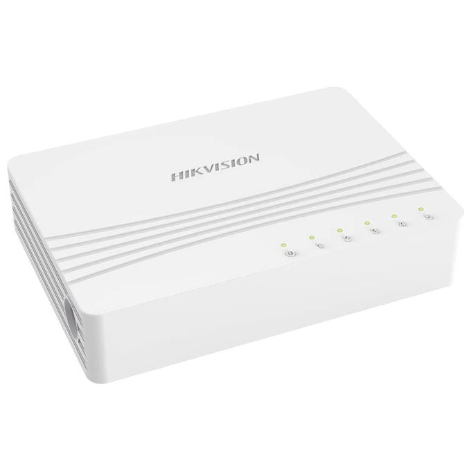 Hikvision Pro DS-3E0505D-E Switch di Rete Unmanaged 5 Porte Gigabit Ethernet Bianco
