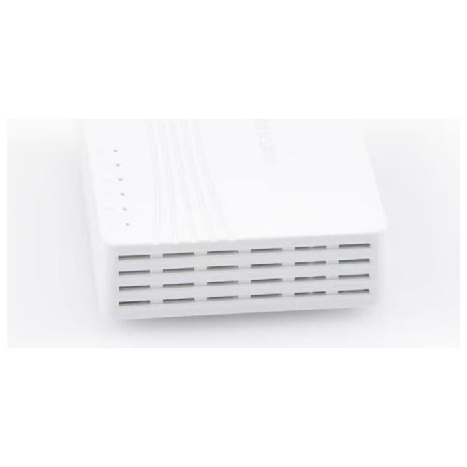 Hikvision Pro DS-3E0505D-E Switch di Rete Unmanaged 5 Porte Gigabit Ethernet Bianco