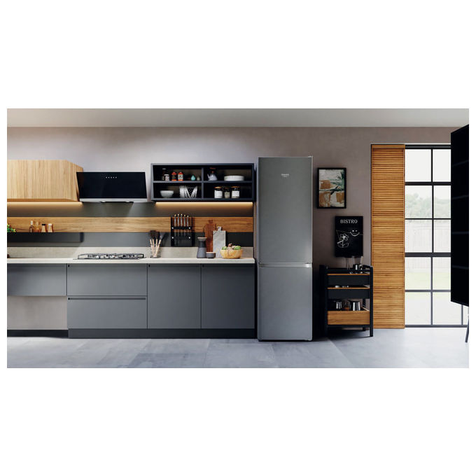 Hotpoint HAFC9 TA23SX O3 Frigorifero Combinato Libera Installazione 367 Litri Classe Energetica D Nero-Argento