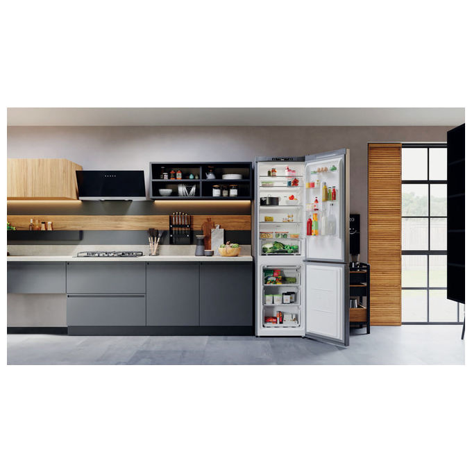 Hotpoint HAFC9 TA23SX O3 Frigorifero Combinato Libera Installazione 367 Litri Classe Energetica D Nero-Argento