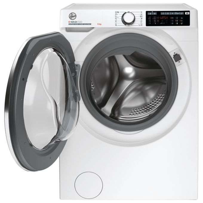 Hoover H-WASH 500 HW 49AMC-1-S  Lavatrice a carica frontale 9 Kg classe A 1400 giri motore Eco-Power programma Auto Care funzione Scan to Care bianco 60x54x85otore Inverter Eco-Power