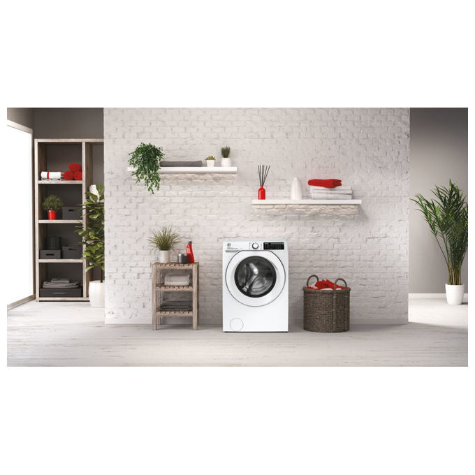 Hoover H-WASH 500 HW 49AMC-1-S  Lavatrice a carica frontale 9 Kg classe A 1400 giri motore Eco-Power programma Auto Care funzione Scan to Care bianco 60x54x85otore Inverter Eco-Power