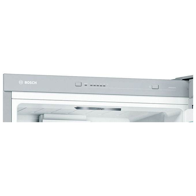 Bosch Serie 4 KGV39VLEAS Frigorifero a libera instalalzione combinato ventilato 342 Litri Classe E Congelatore Low Frost 201x60x65 Metal Look