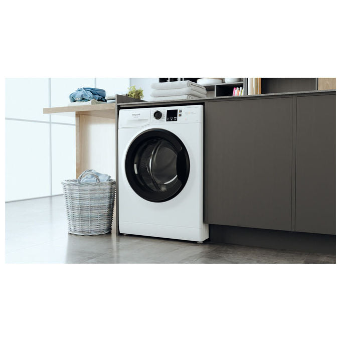 Hotpoint NF1046WK IT Lavatrice Caricamento Frontale  Anti Macchia Classe Energetica A Capacita' di carico 10Kg Centrifuga 1400 Giri Motore Inverter Igiene Vapore