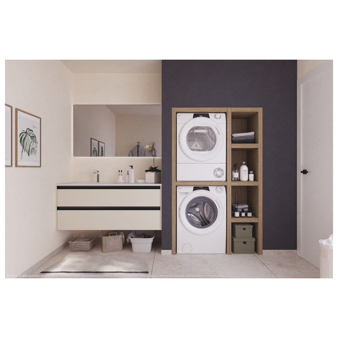 Candy RO14104DWMT1S Rapido' Lavatrice Frontale 10 Kg 1400 rpm Classe A Wi-Fi Vapore Inverter (85x60x58 cm) colore Bianco