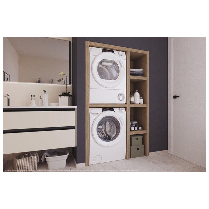 Candy RO14104DWMT1S Rapido' Lavatrice Frontale 10 Kg 1400 rpm Classe A Wi-Fi Vapore Inverter (85x60x58 cm) colore Bianco