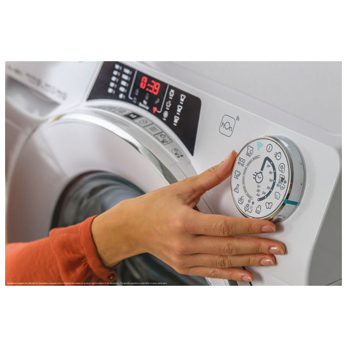 Candy RO14104DWMT1S Rapido' Lavatrice Frontale 10 Kg 1400 rpm Classe A Wi-Fi Vapore Inverter (85x60x58 cm) colore Bianco