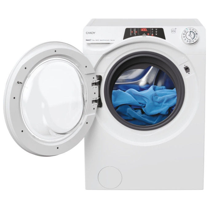 Candy RO14104DWMT1S Rapido' Lavatrice Frontale 10 Kg 1400 rpm Classe A Wi-Fi Vapore Inverter (85x60x58 cm) colore Bianco