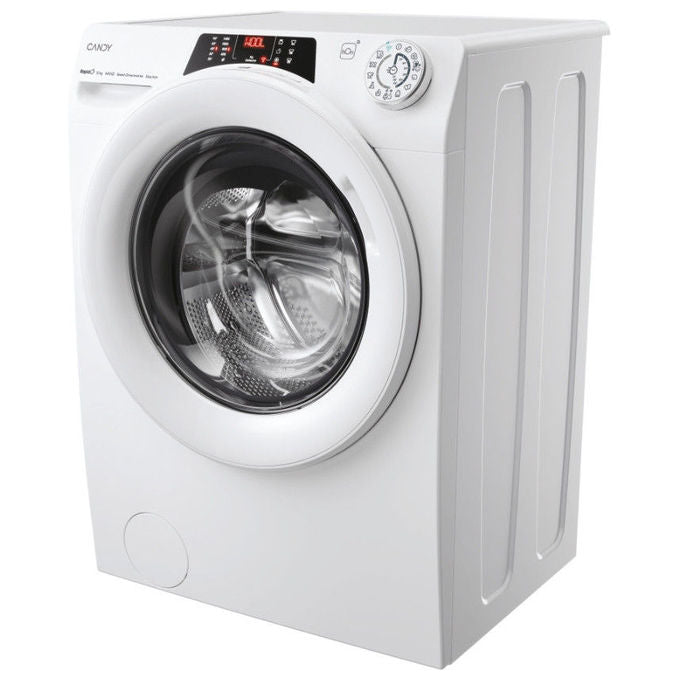 Candy RO14104DWMT1S Rapido' Lavatrice Frontale 10 Kg 1400 rpm Classe A Wi-Fi Vapore Inverter (85x60x58 cm) colore Bianco
