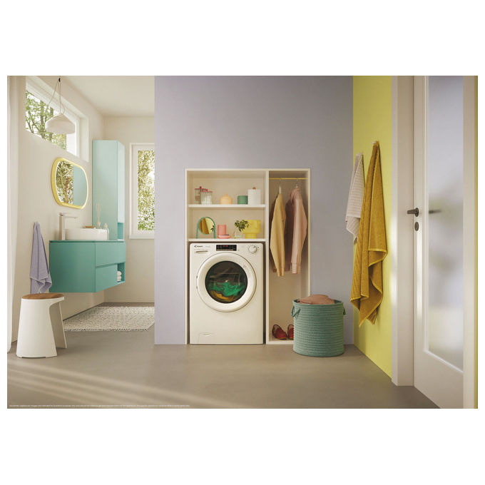Candy CO4104TWM1S Smart Pro Inverter Lavatrice Carica Frontale 10 Kg 1400 rpm Classe A Wi-Fi Bluetooth (85x60x58 cm) colore Bianco