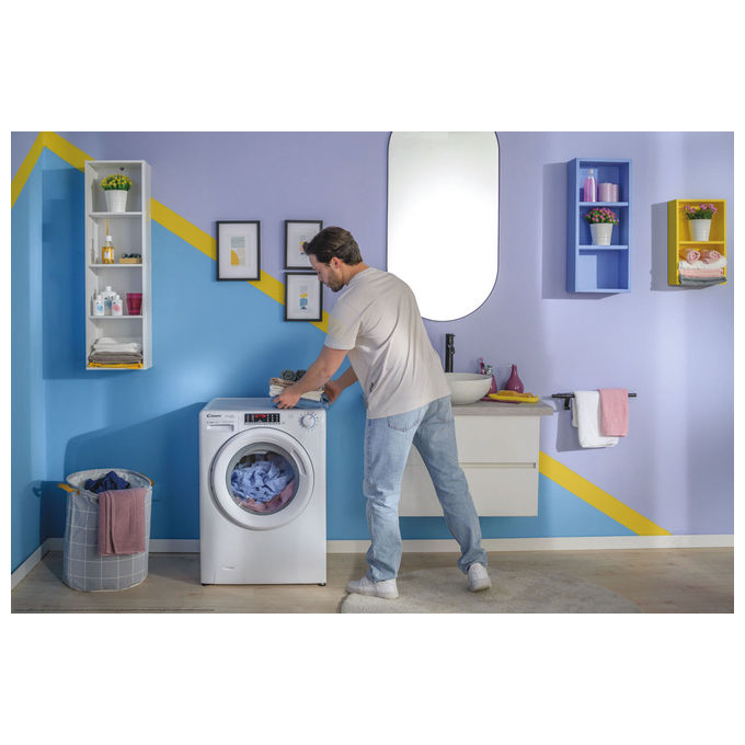 Candy CO4104TWM1S Smart Pro Inverter Lavatrice Carica Frontale 10 Kg 1400 rpm Classe A Wi-Fi Bluetooth (85x60x58 cm) colore Bianco
