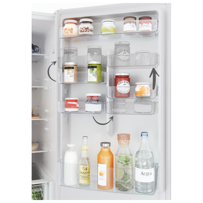 Candy CCE4T618EW Frigorifero combinato libera installazione 341 Litri Classe energetica E Total No Frost H 185 cm Bianco
