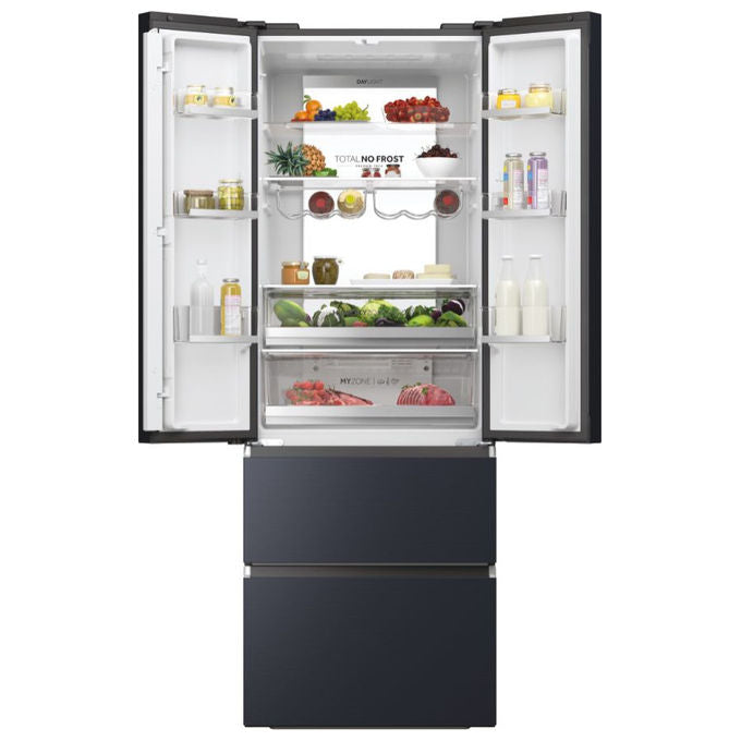Haier HFW7720ENMB FD 70 Serie 7 - Frigorifero Multidoor 477 L, 200,6 cm, Classe E, 37 dB, No Frost, Wi-Fi, MyZone, Humidity Zone, Nero