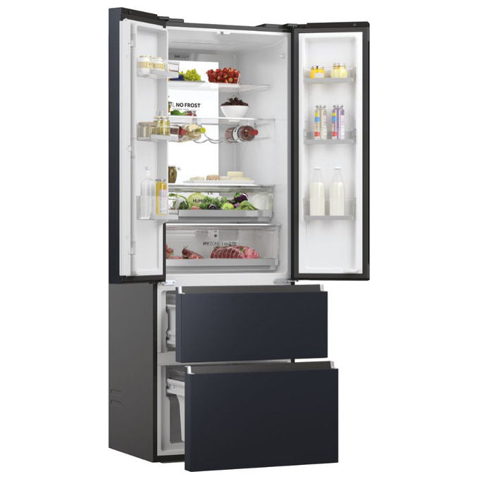 Haier HFW7720ENMB FD 70 Serie 7 - Frigorifero Multidoor 477 L, 200,6 cm, Classe E, 37 dB, No Frost, Wi-Fi, MyZone, Humidity Zone, Nero