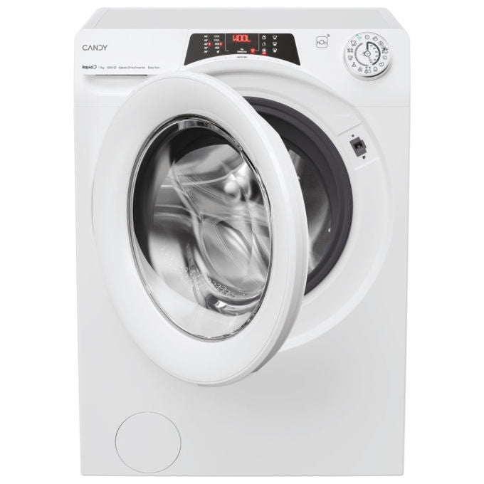 Candy RO4 1274DWMT-1-S Rapidó Lavatrice Slim 7 Kg 1200 rpm Classe A Wi-Fi Vapore Inverter (85x60x45 cm) colore Bianco
