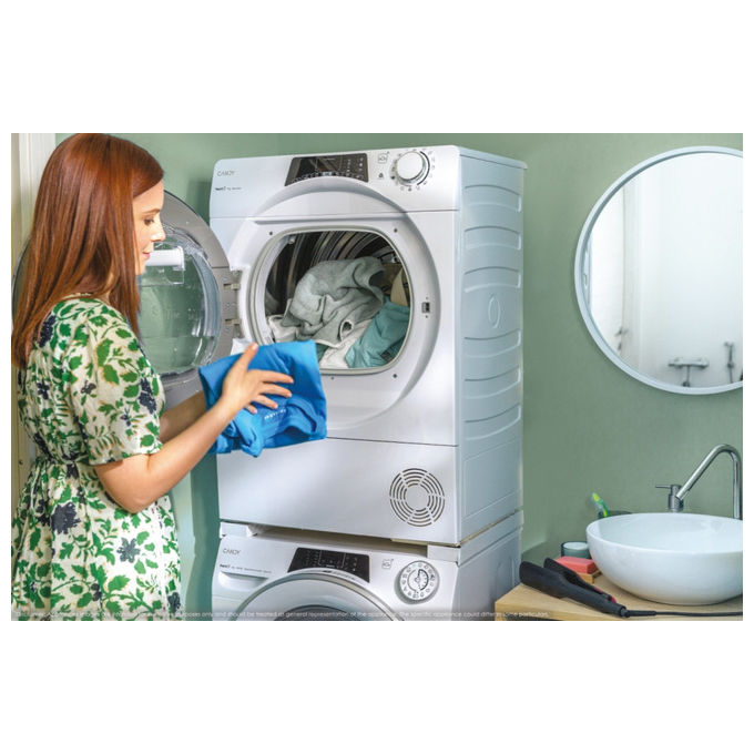 Candy RO4 1274DWMT-1-S Rapidó Lavatrice Slim 7 Kg 1200 rpm Classe A Wi-Fi Vapore Inverter (85x60x45 cm) colore Bianco