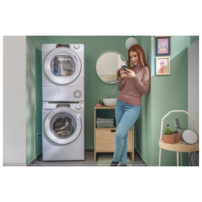Candy RO4 1274DWMT-1-S Rapidó Lavatrice Slim 7 Kg 1200 rpm Classe A Wi-Fi Vapore Inverter (85x60x45 cm) colore Bianco