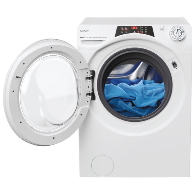 Candy RO4 1274DWMT-1-S Rapidó Lavatrice Slim 7 Kg 1200 rpm Classe A Wi-Fi Vapore Inverter (85x60x45 cm) colore Bianco