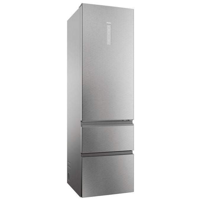 Haier HTW5620DNMG Frigorifero combinato 3D 60 Serie 5 Libera installazione 414 litri 3 porte No Frost Luce Led Classe D Silver