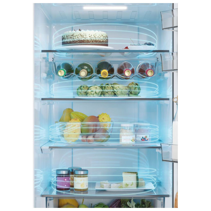 Haier HTW5620DNMG Frigorifero combinato 3D 60 Serie 5 Libera installazione 414 litri 3 porte No Frost Luce Led Classe D Silver