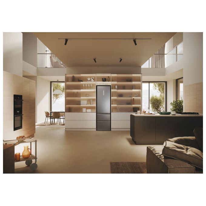 Haier HTW5620DNMG Frigorifero combinato 3D 60 Serie 5 Libera installazione 414 litri 3 porte No Frost Luce Led Classe D Silver