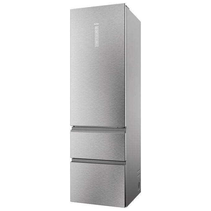 Haier HTW5620DNMG Frigorifero combinato 3D 60 Serie 5 Libera installazione 414 litri 3 porte No Frost Luce Led Classe D Silver