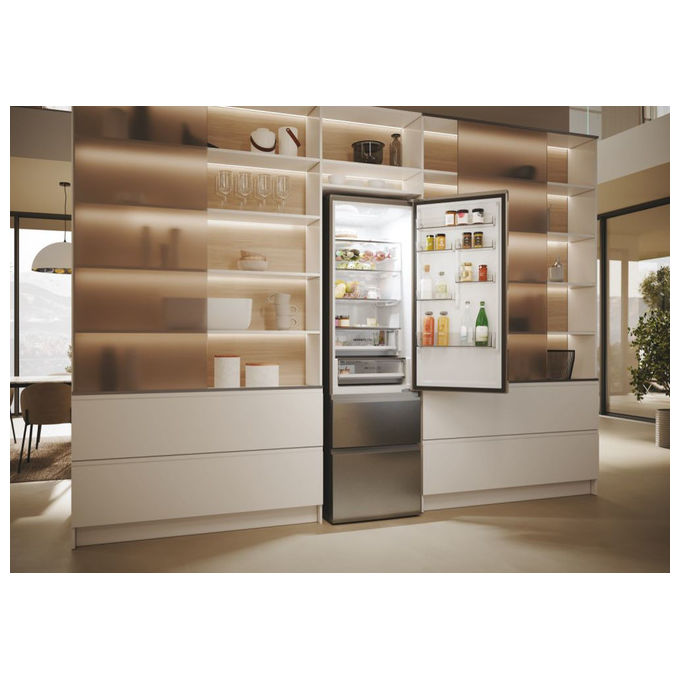 Haier HTW5620DNMG Frigorifero combinato 3D 60 Serie 5 Libera installazione 414 litri 3 porte No Frost Luce Led Classe D Silver