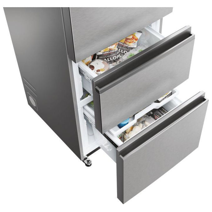 Haier HTW5620DNMG Frigorifero combinato 3D 60 Serie 5 Libera installazione 414 litri 3 porte No Frost Luce Led Classe D Silver