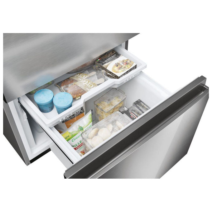 Haier HTW5620DNMG Frigorifero combinato 3D 60 Serie 5 Libera installazione 414 litri 3 porte No Frost Luce Led Classe D Silver