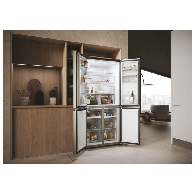 Haier Cube 83 HCR3818EWMM Frigorifero Side by Side 463L 4 Porte No Frost Platino