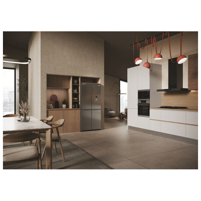 Haier Cube 83 HCR3818EWMM Frigorifero Side by Side 463L 4 Porte No Frost Platino