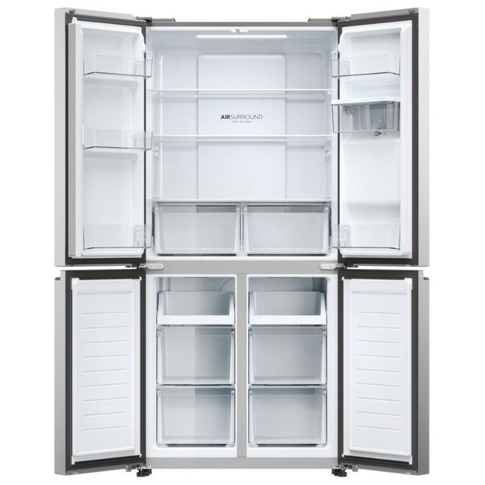 Haier Cube 83 HCR3818EWMM Frigorifero Side by Side 463L 4 Porte No Frost Platino