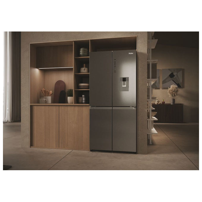 Haier Cube 83 HCR3818EWMM Frigorifero Side by Side 463L 4 Porte No Frost Platino