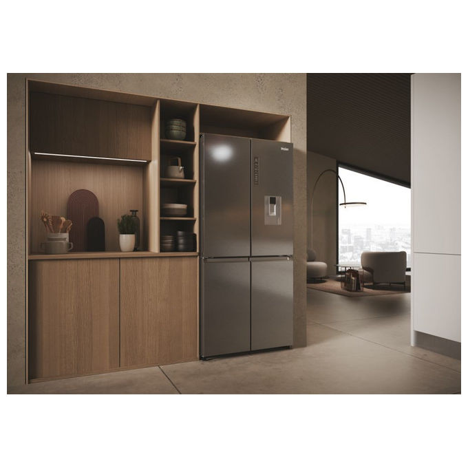 Haier Cube 83 HCR3818EWMM Frigorifero Side by Side 463L 4 Porte No Frost Platino