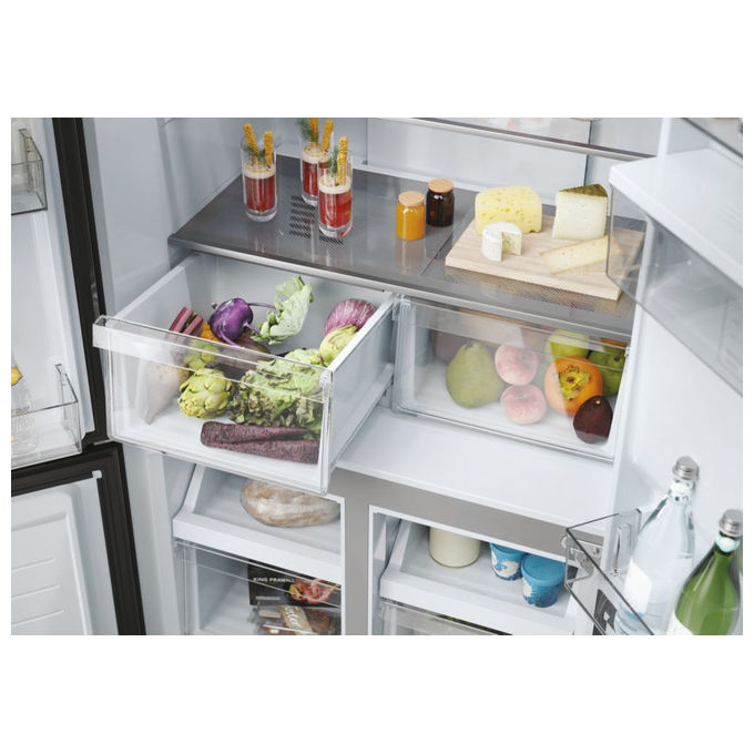 Haier Cube 83 HCR3818EWMM Frigorifero Side by Side 463L 4 Porte No Frost Platino