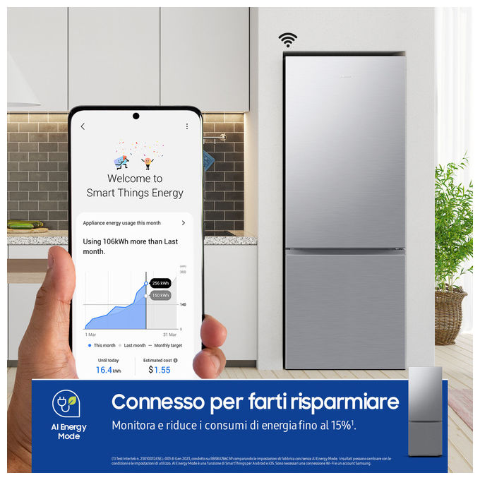 Samsung RB53DG706CS9 Frigorifero Doppia Porta Libera Installazione 538 Litri Classe Energetica C Metallico-Acciaio Inossidabile