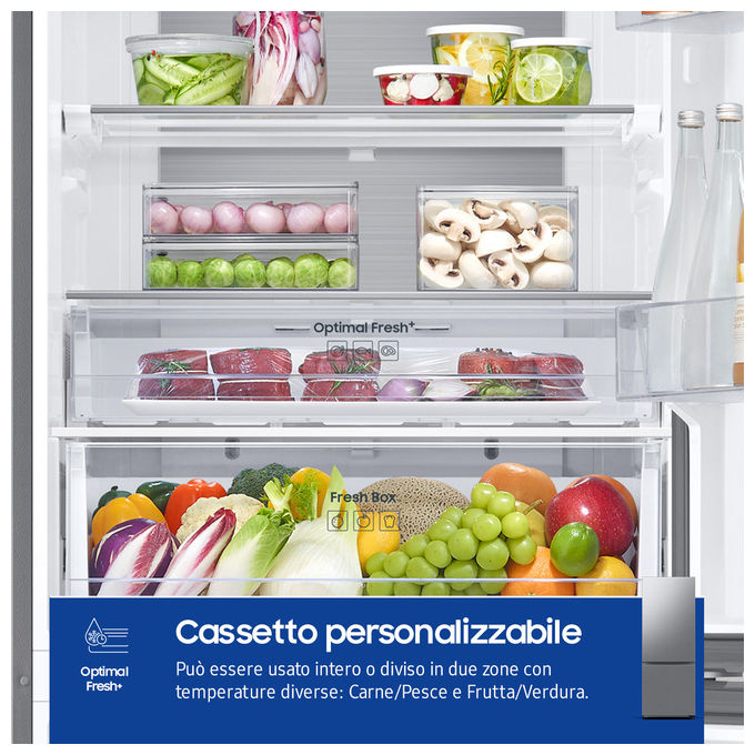 Samsung RB53DG706CS9 Frigorifero Doppia Porta Libera Installazione 538 Litri Classe Energetica C Metallico-Acciaio Inossidabile