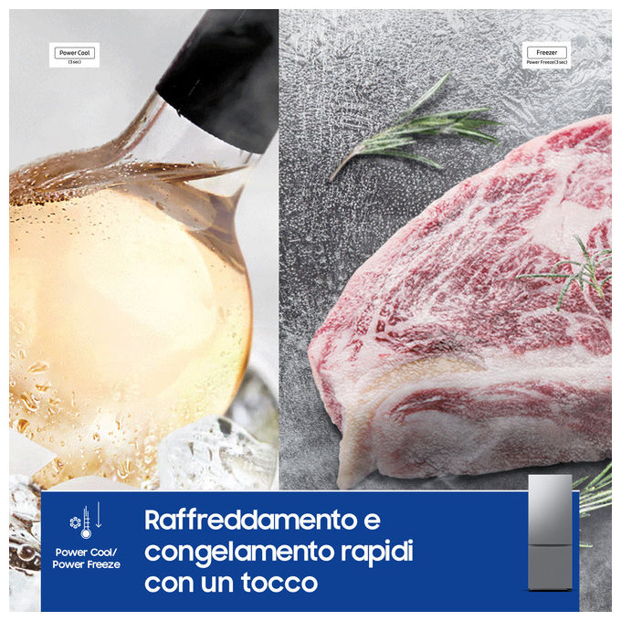 Samsung RB53DG706CS9 Frigorifero Doppia Porta Libera Installazione 538 Litri Classe Energetica C Metallico-Acciaio Inossidabile
