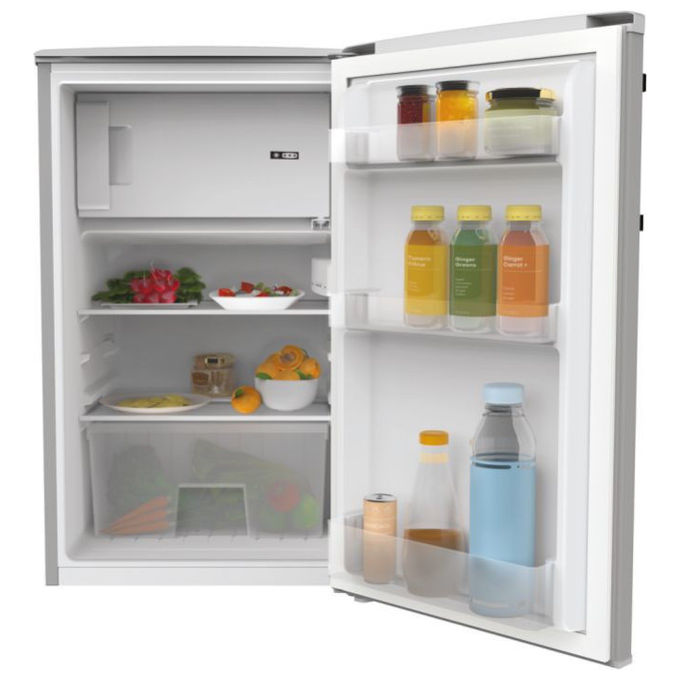 Candy COT1S45ESH - Frigorifero Mono Splitporta con congelatore 106 L, 84 cm, Classe E, 39 dB, Statico, Maniglia esterna in metallo, Argento