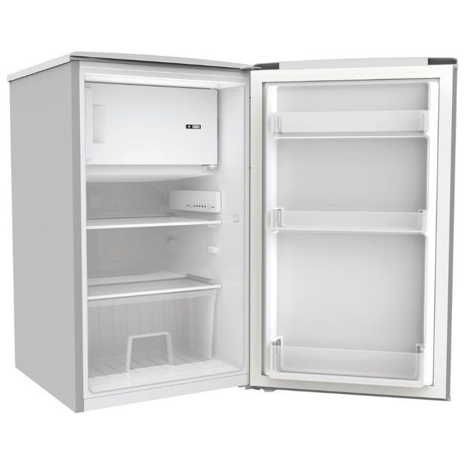 Candy COT1S45ESH - Frigorifero Mono Splitporta con congelatore 106 L, 84 cm, Classe E, 39 dB, Statico, Maniglia esterna in metallo, Argento