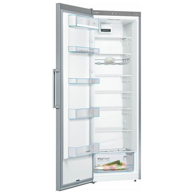 Bosch KSV36VLEP Serie 4 - Frigorifero monoporta 346 L, 186 cm, Classe E, 39 dB, VitaFresh, Acciaio inox